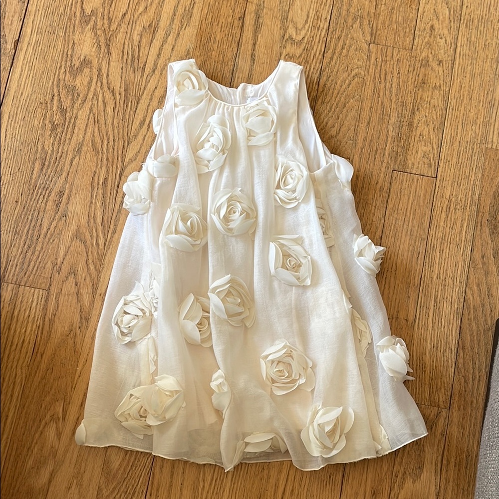Zara Ivory flower dress 2-3T